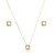 Conjunto zircônia quadrada