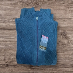 Campera tejida rombos