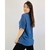 Camisa azul de algodão unissex TAM M na internet