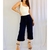 calça azul pantacourt feminina TAM M