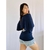 Blusa azul morcego feminina COLCCI TAM G - comprar online