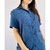 Camisa azul de algodão unissex TAM M - Qnova Second Hand