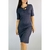 Vestido azul de algodão manga curta TAM 40 - loja online