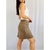 Saia marrom de suede TAM M - comprar online