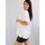 Blusa branca de linho feminina TAM G - comprar online