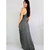 Vestido longo cinza de malha TAM M - Qnova Second Hand