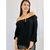 blusa preta feminina ombro a ombro TAM M