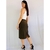 Saia verde midi de alfaiataria TAM 38 - comprar online