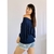 Blusa azul morcego feminina COLCCI TAM G - Qnova Second Hand