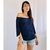 Blusa azul morcego feminina COLCCI TAM G