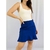 saia azul peplum TAM M
