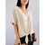 Blusa bege laço feminina TAM M - Qnova Second Hand