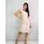 Vestido rosa de linho TAM 38