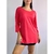Imagem do Blusa rosa feminina manga 7/8 plus size TAM G