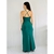 vestido longo verde frente única TAM P - loja online