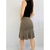 saia marrom de alfaiataria plissada TAM M - Qnova Second Hand