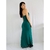 vestido longo verde frente única TAM P - Qnova Second Hand