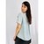 Blusa azul jeans laço feminina TAM P - loja online