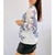 Camisa branca floral feminina TAM M na internet