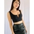 Cropped preto decote v feminino TAM M - comprar online