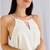 Vestido midi off white TAM M - Qnova Second Hand