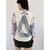 Camisa branca floral feminina TAM M - Qnova Second Hand