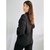 Blusa preta feminina manga longa TAM G - Qnova Second Hand