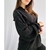 Blusa preta feminina manga longa TAM G - comprar online