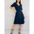 Vestido midi azul de malha TAM G - loja online
