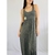 Vestido longo cinza de malha TAM M - comprar online