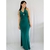 vestido longo verde frente única TAM P