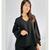Blusa preta feminina manga longa TAM G