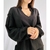 Blusa preta feminina manga longa TAM G na internet