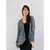 Cardigan listrado alongado feminino TAM G