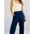 Calça azul de malha feminina TAM G - Qnova Second Hand