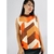 Blusa laranja estampada feminina TAM M na internet