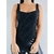 Blusa preta brilhosa feminina TAM P