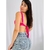 Top meia taça rosa pink TAM P na internet