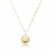Colar Relicário Love circular minimalista dourado banhado à ouro 18k - Héfer Joias | Espalhe luz pelo mundo