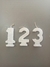 Vela Numerote con Gibre Blanco x unidad