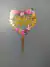 Topper Feliz Cumpleaños Acrílico Dorado Flores Nice Party - comprar online