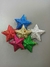 Adorno Navideño Estrella Gibreada x 6 Mediama 6,8 cm Colores Surtidos