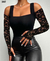 Blusa Mangas Encaje Importado