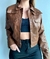 Jaqueta Couro Bomber - Marrom