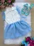 Vestido Blogueirinha Babado Rebeca Azul Bebe - comprar online