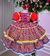 Vestido Bella Child Junino Quadrilha das Flores Vermelho Luxo