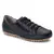 Tênis Feminino Casual Couro Legítimo Preto Slip On