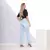 Azul Clara Premium Denim Jeans, Calças Flare para Mulher - loja online