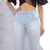 Imagem do Azul Clara Premium Denim Jeans, Calças Flare para Mulher