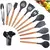 Kit Jogo C/12 Peças Utensílios De Cozinha Colheres Espátula Silicone na internet